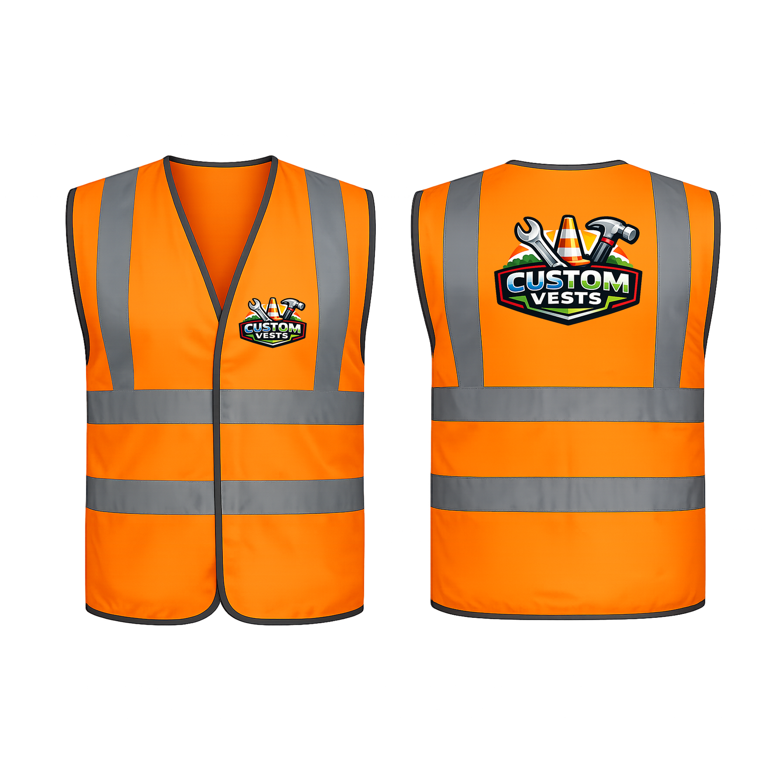vest-orange-logo (Copy) Custom Hi Vis Vest – Personalised Logo or Text, Back or Front & Back Print (Copy) - Image 3