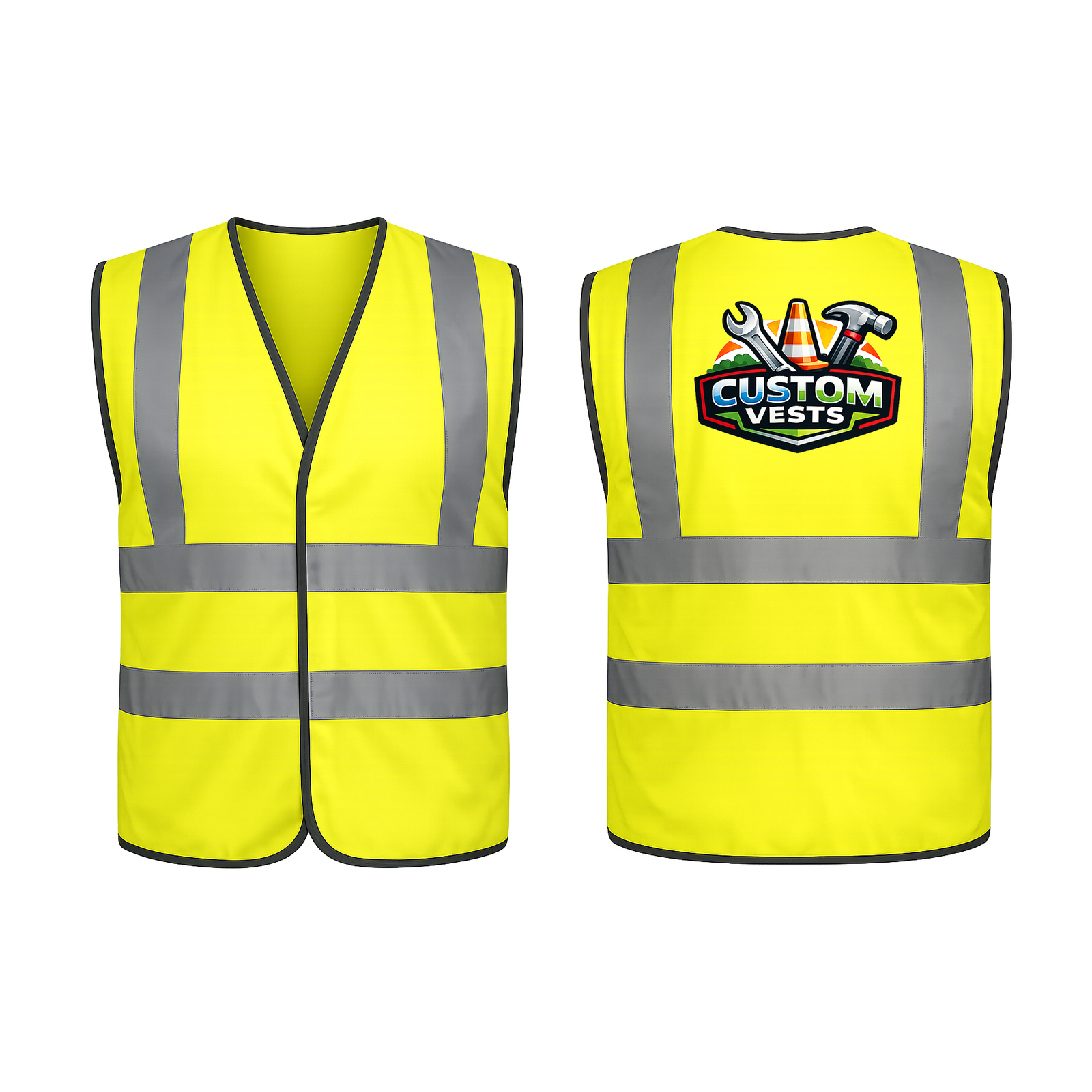 vest-yellow-nologo-logo (Copy) Custom Hi Vis Vest – Personalised Logo or Text, Back or Front & Back Print (Copy)